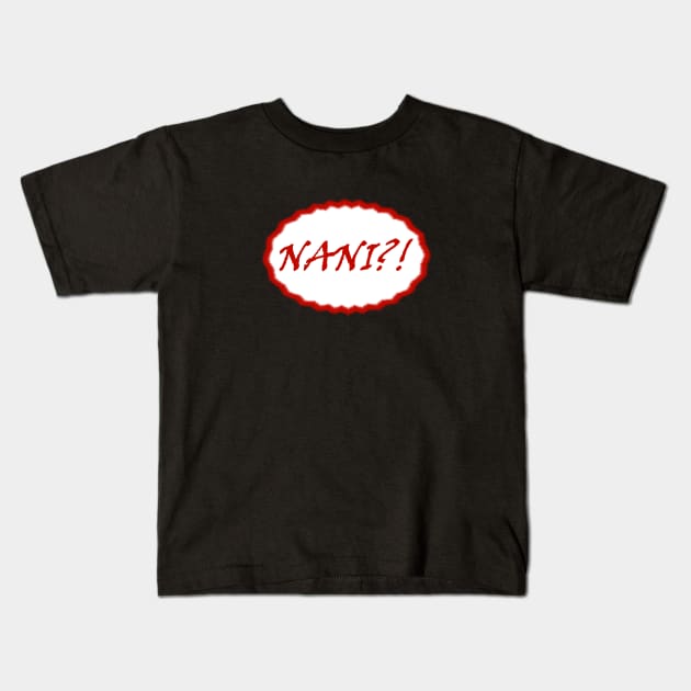 NANI?! Manga Speech Bubble Kids T-Shirt by Migueman